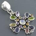 Sterling Silver and Gemstone Pendant (India)