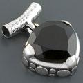 Sterling Silver Smokey Topaz Heart Pendant (India)
