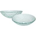 Craquelure Clear Tempered Glass Vessel Sink