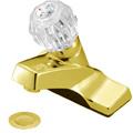 Polished Brass Crystal Handle Bathroom Sink Faucet