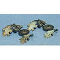 Black Acorn Wrought Iron Candle Holders (Set of 2)
