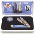 US Mint Illinois State Quarter Knife/ Coin Set