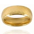 Goldplated Tungsten Faceted Polished Ring