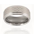 Ridged Edge Brushed and Polished Tungsten Ring