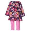 Flapdoodles Toddler Girl's Floral Outfit