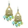 1928 Jewelry Dancing Chandelier Aqua Earrings