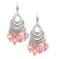 1928 Jewelry Dancing Chandelier Pink Earrings