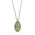 Exotica Gem Medley Oval Drop Necklace