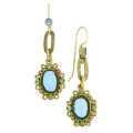 Brass Aqua Dreams Delicate Filigree Linear Earrings