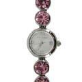 Betsey Johnson Women's Babycakes Pink Crystal Watch