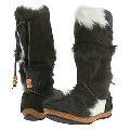 J. Shoes Marion Brown-White Fur Cow Leather