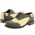 John Fluevog Ford Olive Crackled/Beige Crackled