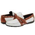 Donald J Pliner Prince White/Tan Loafers