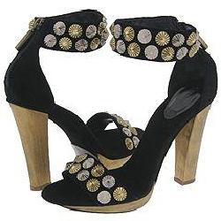 Donna Karan 864976 Black Suede from Overstock.com :  metal hardware platform boots donna karan embellished