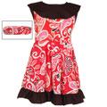 Sophias Style Girl's Bold Red 2-piece Dress Set