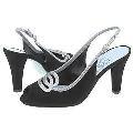 Cynthia Rowley Ticket Black Suede/Steel Snake