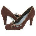 Cynthia Rowley Tomei Chocolate Suede/Bronze Snake (Size 8 M)