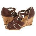 Irregular Choice Buckle Up 3073-1 A Tan Leather Cream Lacy