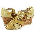 Irregular Choice Buckle Up 3073-1 B Yellow Leather / Yellow Lacy