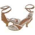 Irregular Choice Come Dancing 3074-2 A Tan Leather Off White Lacy