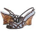 Cynthia Rowley Theron Dark Brown Metallic/Floral Cork