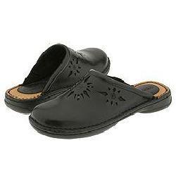 Minnetonka New Sunburst Clog Black Smooth Leather