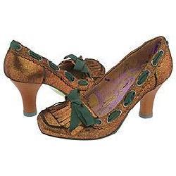 Irregular Choice IN And Out Orange Metallic Printed