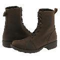 Soho Lab Defiance 30577 Dark Brown Crazyhorse Low Lace Flat Boot