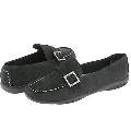 Annie Mocha Black Leather Suede