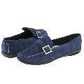 Annie Mocha Navy Leather Suede