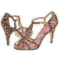 Betsey Johnson Carline Leopard Satin/Stones