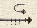 Metric Oil-rubbed Brown 48-86-inch Curtain Rod Set