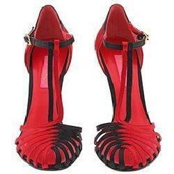 Betsey Johnson Kell Black/Red Satin