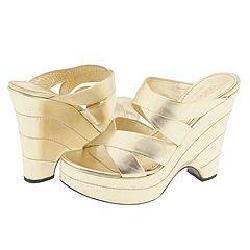Casadei 5839 Sahara Nappa Silk from Overstock.com :  wedge criss cross gold metallic