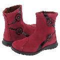 Petit 44141 (Infant/Toddler) Pink Nubuck/Patent Trim (Red)