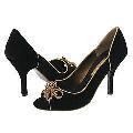 Enzo Angiolini Marcial Black/Gold Fabric