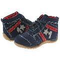 DKM Kid Shoes Michi 12 Hi-Top (Infant/Toddler) Ocean/Ziegel (Blue/Red Suede)