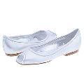 DKNY Jodi-peep Toe Flat Silver