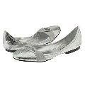 DKNY Caitlyn-Ballerina Flat Silver Crackled Leather