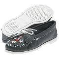 Minnetonka Thunderbird Smooth Leather Boat Sole Navy