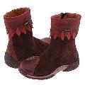 Petit 11528 (Toddler/Youth) Burgandy leather/Suede Combo Patent Trim(Hider Prune)