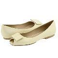 DKNY Britney-Peep Toe Flat White Wash