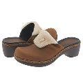 Ecco Casual Clog Fleece Bison Vintage Leather/Ice White Vintage Leather