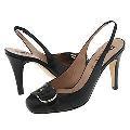 DKNY Darby-Buckler Sling-back Black Polished Kidskin