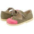 See Kai Run Kids Eve (Infant/Toddler) Green Suede/Pink