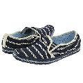 Irregular Choice Top Deck Navy Print Cream Rope Satin