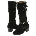 A Line Kids 12-8009 (Toddler/Youth) Black Suede