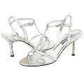 Anne Klein New York Chia Silver Cracked Metallic Leather