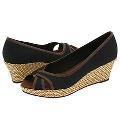 Naturalizer Islander Black Canvas w/ Saddle Tan Piping