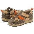 Jumping Jacks Sand Dune (Infant/Toddler) Tobacco Brown Waxy Leather W/Caramel & Orange Trim